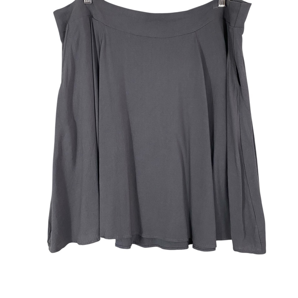 Torrid Womens Skater Swing Skirt Size 2X Pull On Pockets Woven Charcoal Gray